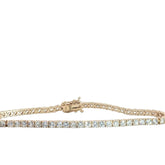 14k Yellow Gold 5.00ct F/G VS2 Round Diamond Tennis Bracelet  7"inch